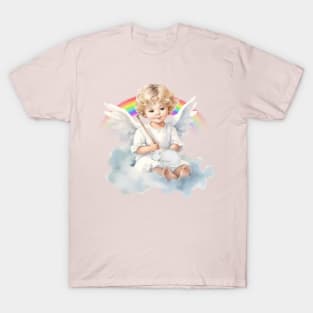 Little angel and white cat T-Shirt